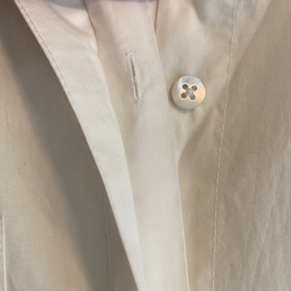 Everlane Oxford Short Sleeve Shirt Dress, White, Small - Picture 5 of 7